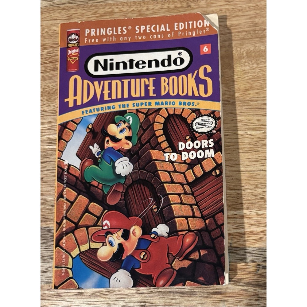 Nintendo Adventure Books "Doors‎ to Doom" 1991 Pringles Special Edition Retro